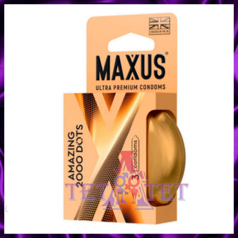 Презервативы MAXUS Amazing 2000 Dots — 3 шт.